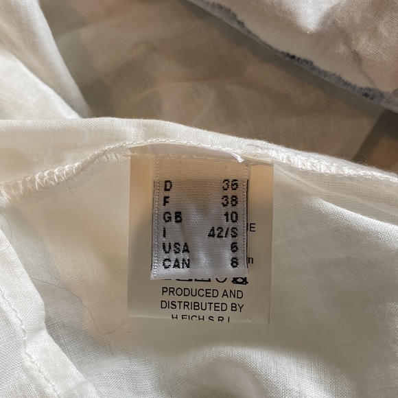 Ottod’ame made in Italy - Painterly blue and white cotton skirt - Picture 6 of 7